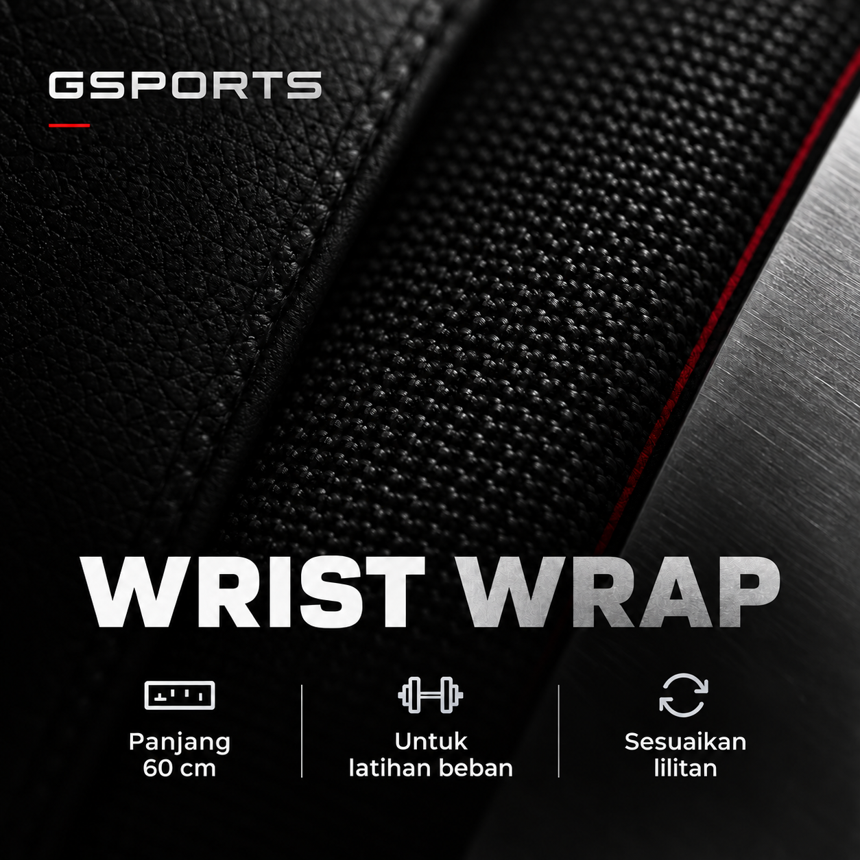 GSPORTS Wrist Wrap 60 cm Features ID