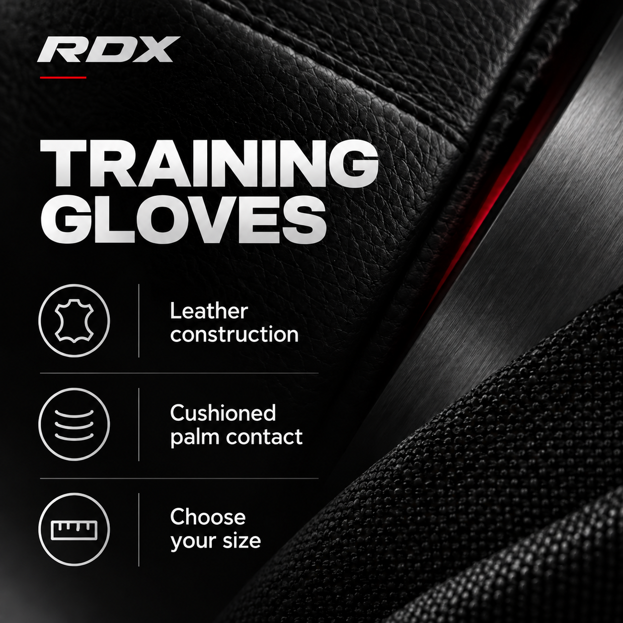 RDX Leather Training Gloves Features EN