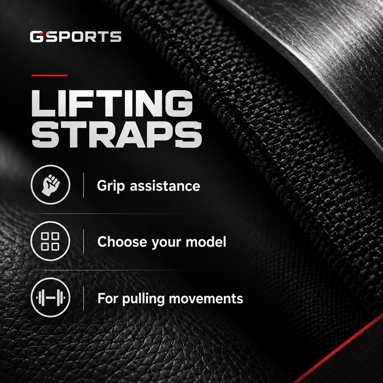 GSPORTS Lifting Straps • PRO Models Features EN