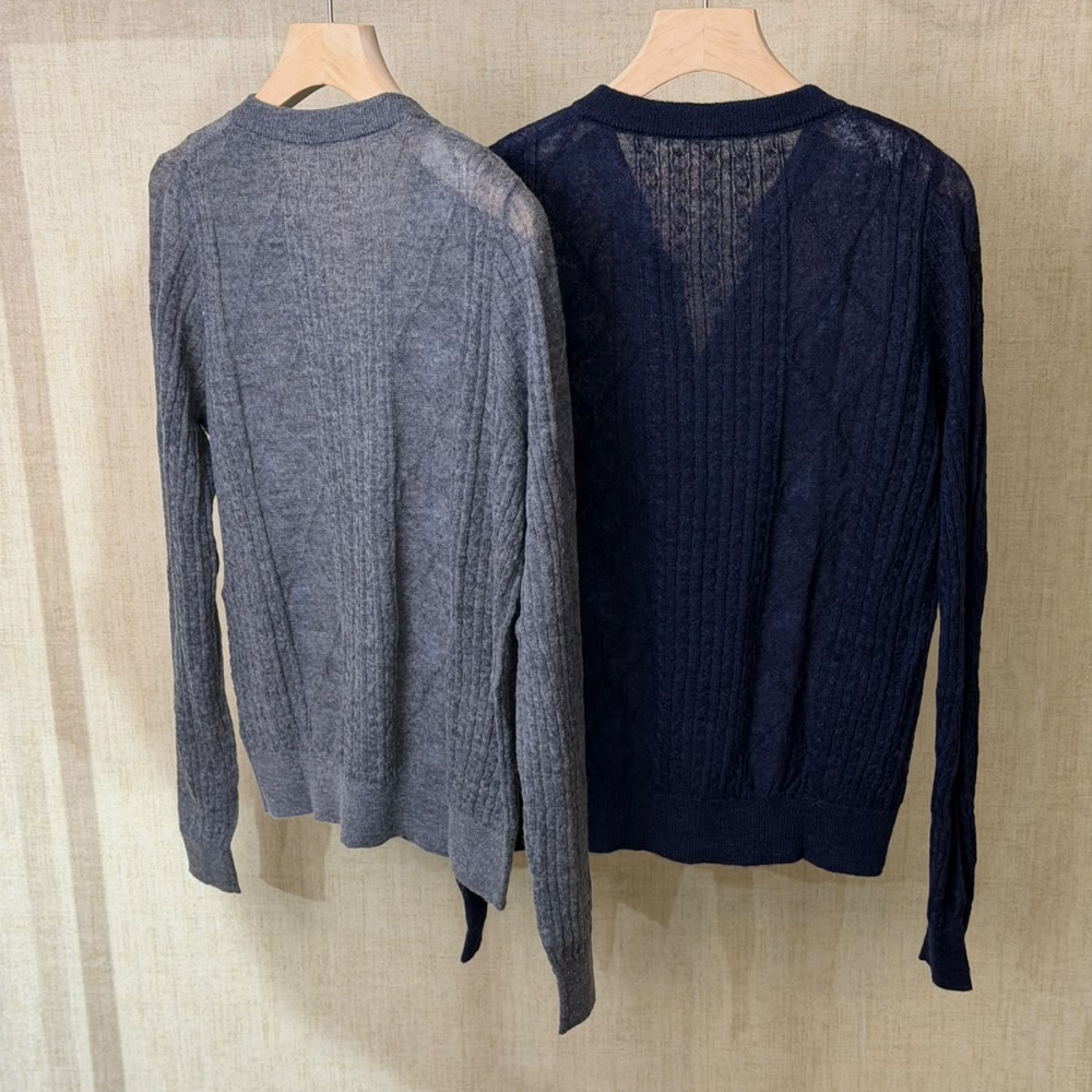 JAC-CCG0920-022 刺繡針織外套 (A22中灰色/B22丈青色) [P0902-HPP780]