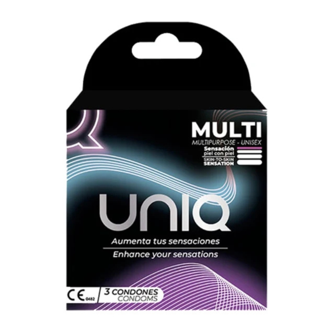 UNIQ - Multi 男女兼用穿戴式 60mm 3 片裝 非乳膠安全套