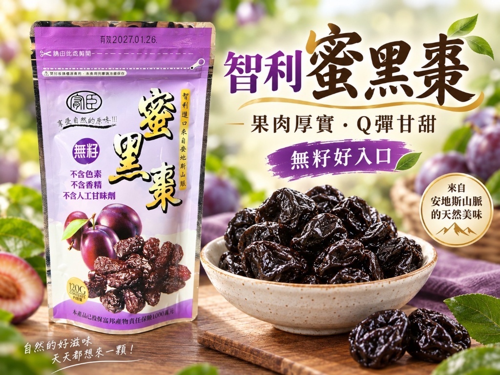 WSBB12847  智利 蜜黑棗 120g《一組2包》（11月底）