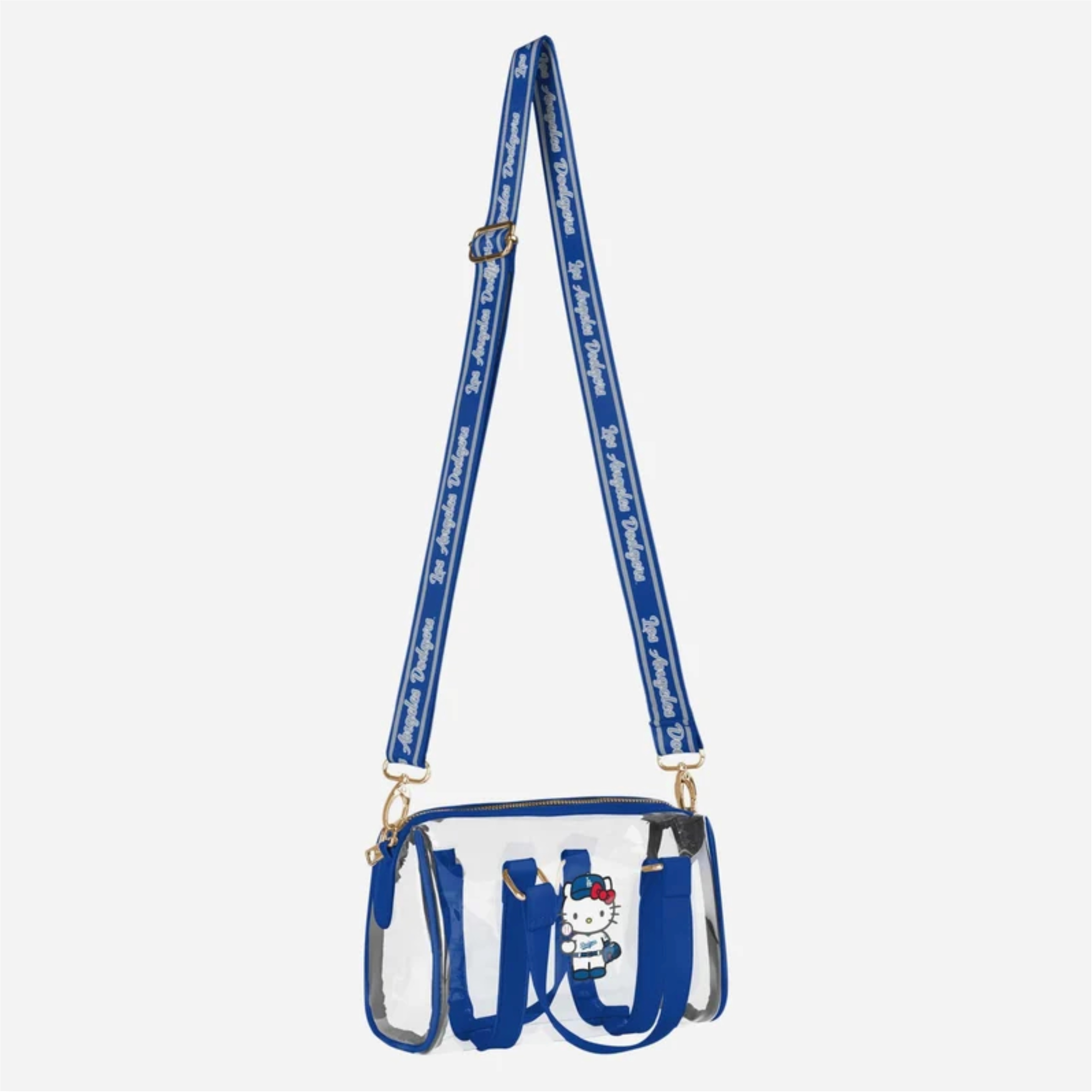 2026AW Hello Kitty x Los Angeles Dodgers Clear Barrel Bag 聯名 曬娃包 三麗鷗 側背包 手提包 道奇隊 現貨 BGCLRMBMNCRSBDUFHKTYLD