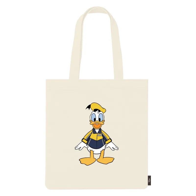 香港代購 ❘ 港鐵 x 迪士尼 Mickey and Friends Journey with Me「請勿超越黃綫」唐老鴨 Donald 米白色 帆布袋 手提袋