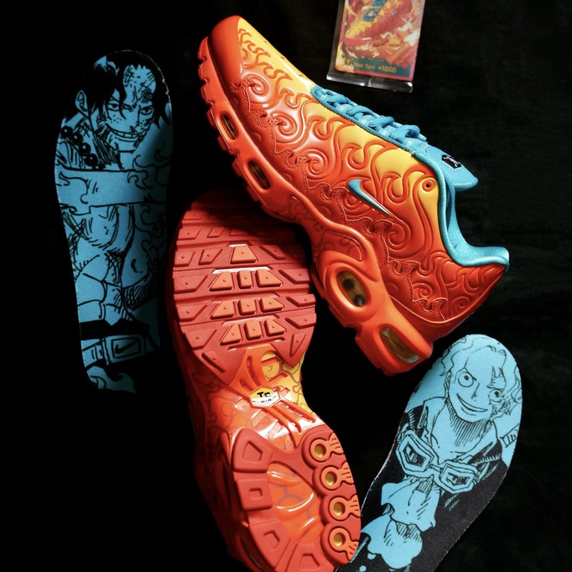 【代購】Nike × ONE PIECE Air Max Plus「Mera Mera」海賊王燒燒果實 男女同款 橙黃