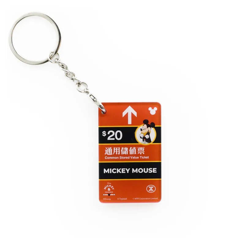 香港代購 ❘ 港鐵 x 迪士尼 Mickey and Friends Journey with Me 懷舊車票圖案 磁石 鑰匙圈 吊飾