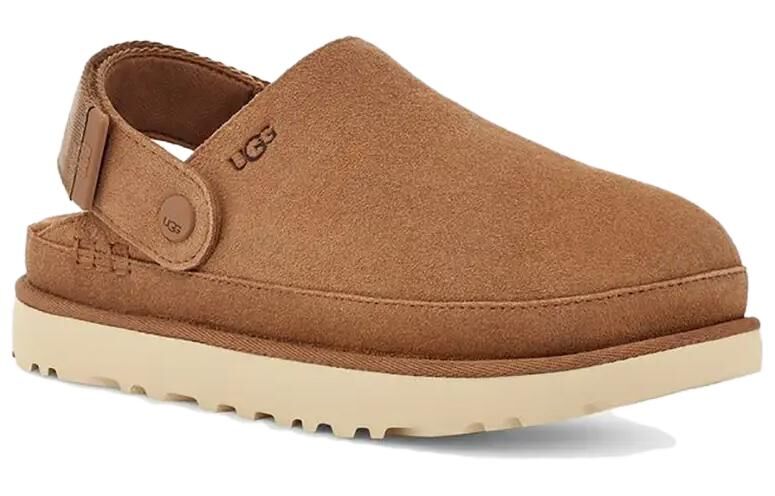 【代購】UGG Goldenstar Clog Goldenstar Clog Cow Split Leather Low top Casual Shoes Women's Chestnut 1138252-CHE