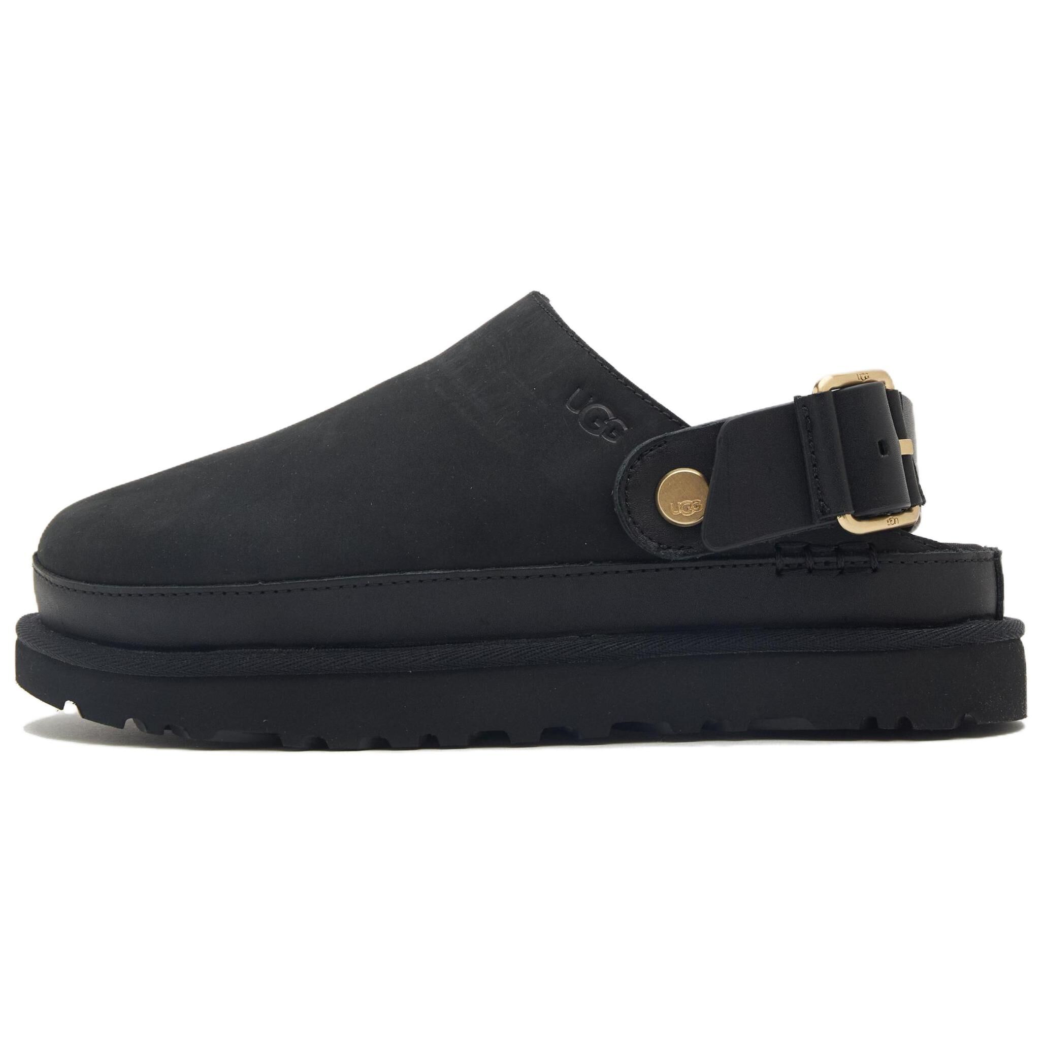 【代購】UGG Goldenstar Clog Leather Casual Shoes Women's Black 1169590-BLK