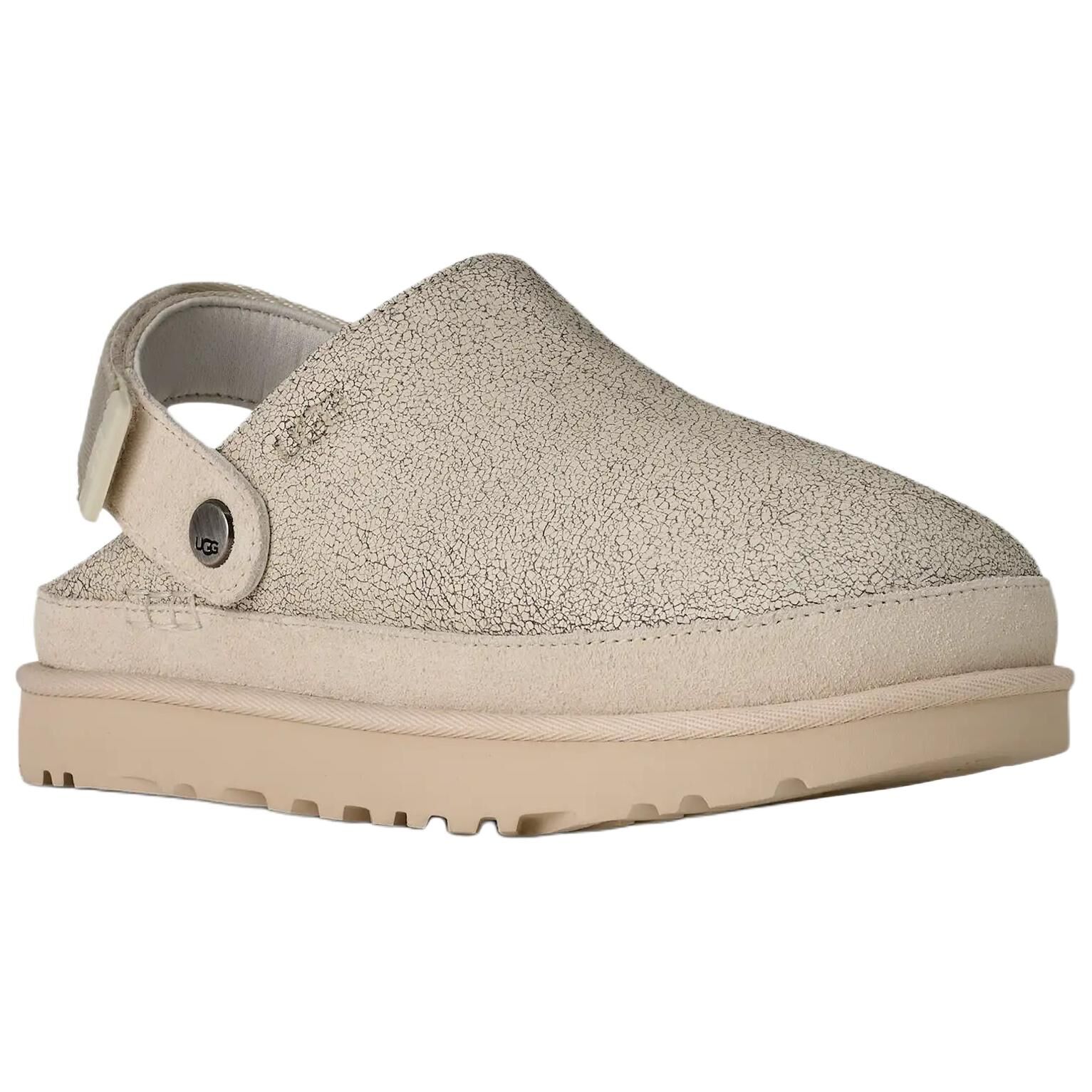 【代購】UGG Goldenstar Crackle Clog Leather Low top Casual Shoes Women's Ecru 1177853-CRCK