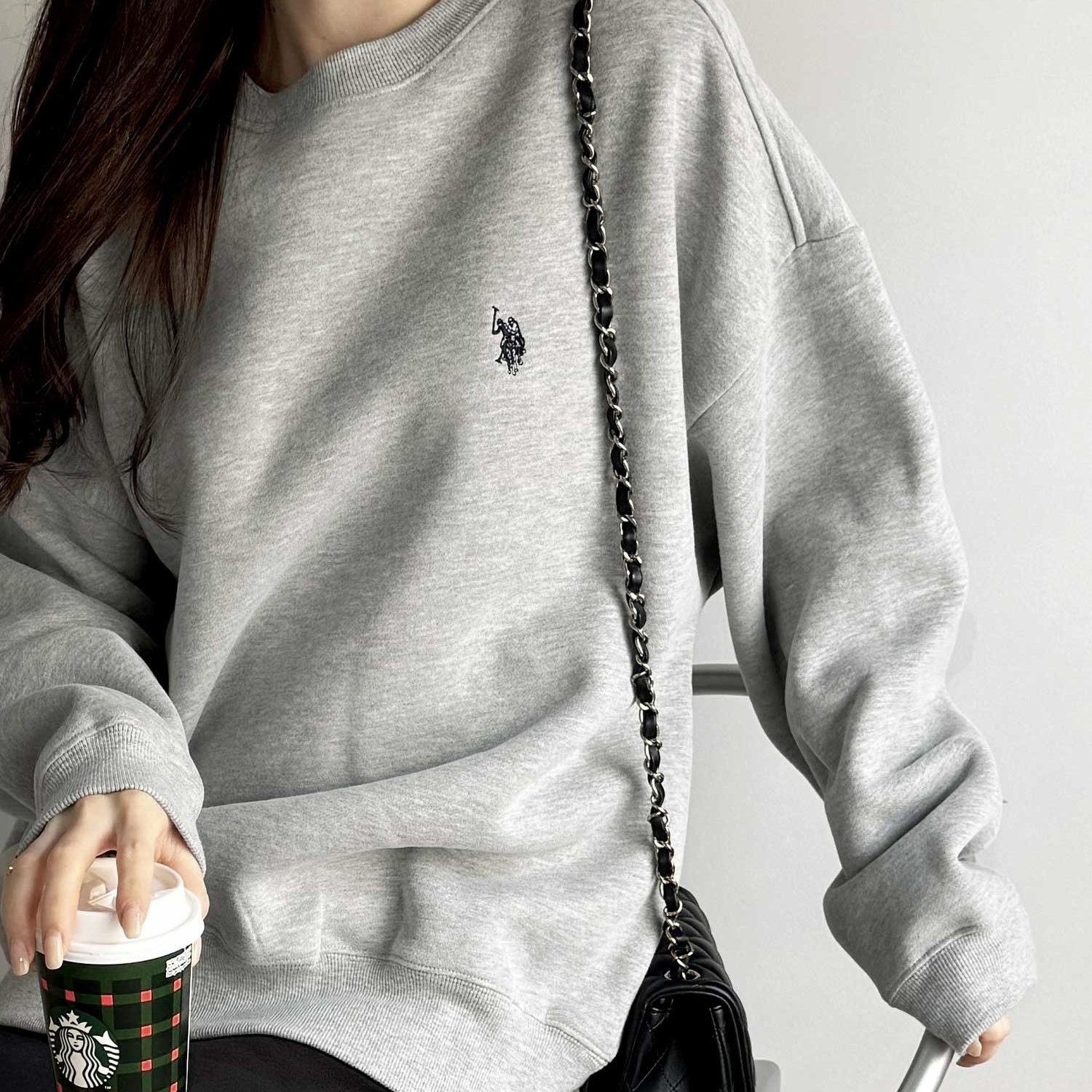 （預購）日本U.S POLO ASSN. 秋冬 磨毛衛衣 大學T 寬鬆 情侶