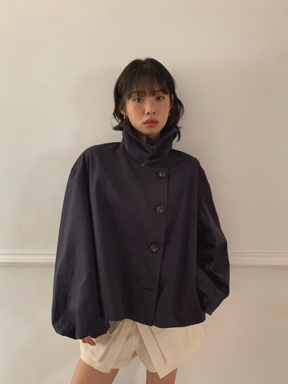 泡泡袖短風衣