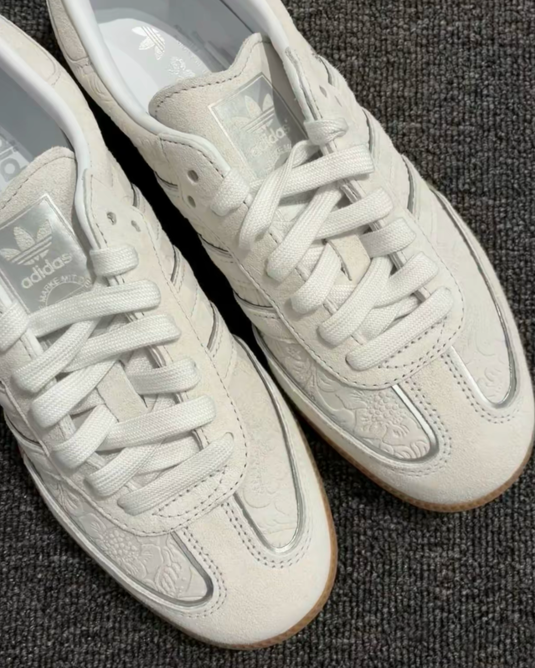 (預訂) Adidas Samba OG - 米白雕花