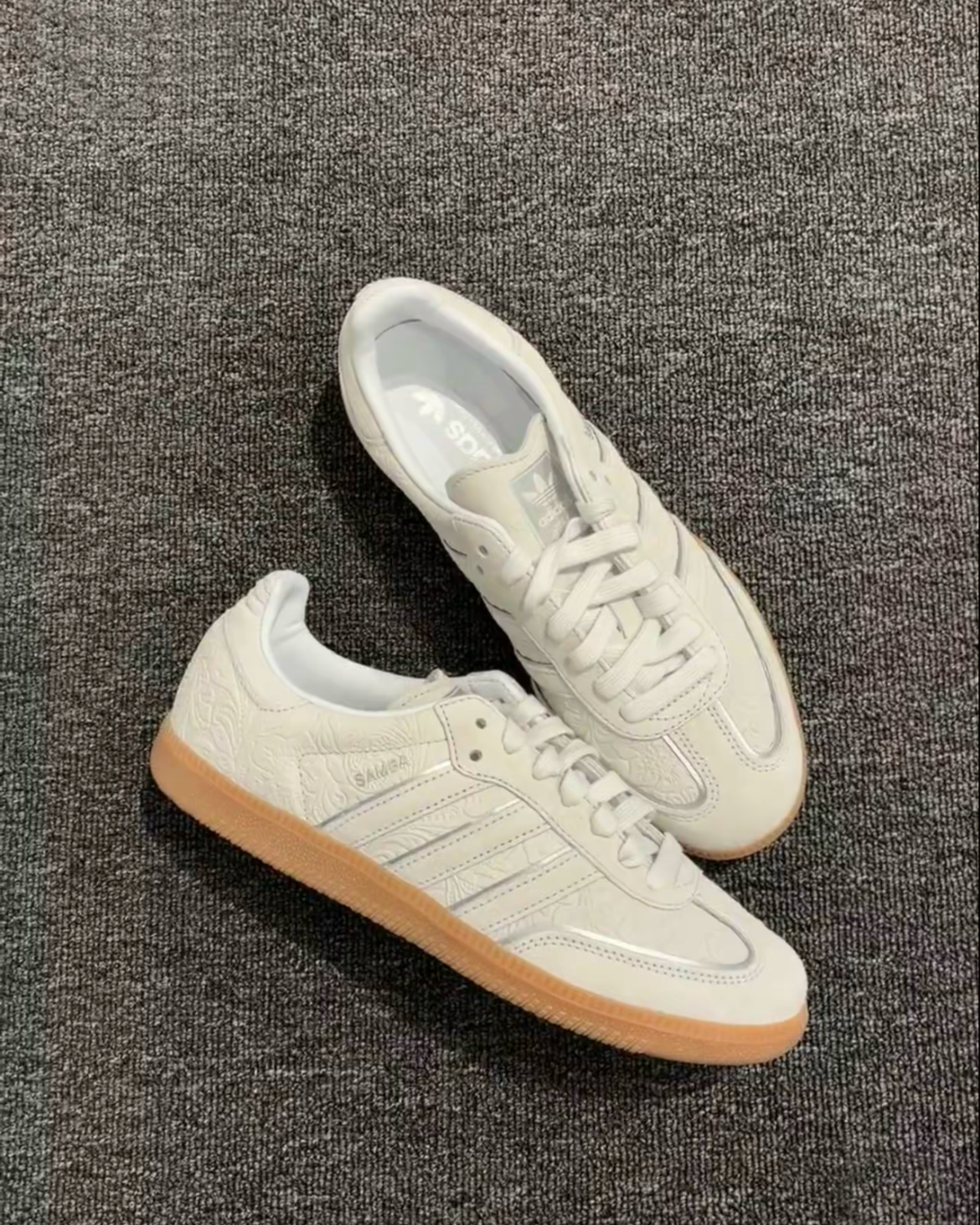 (預訂) Adidas Samba OG - 米白雕花