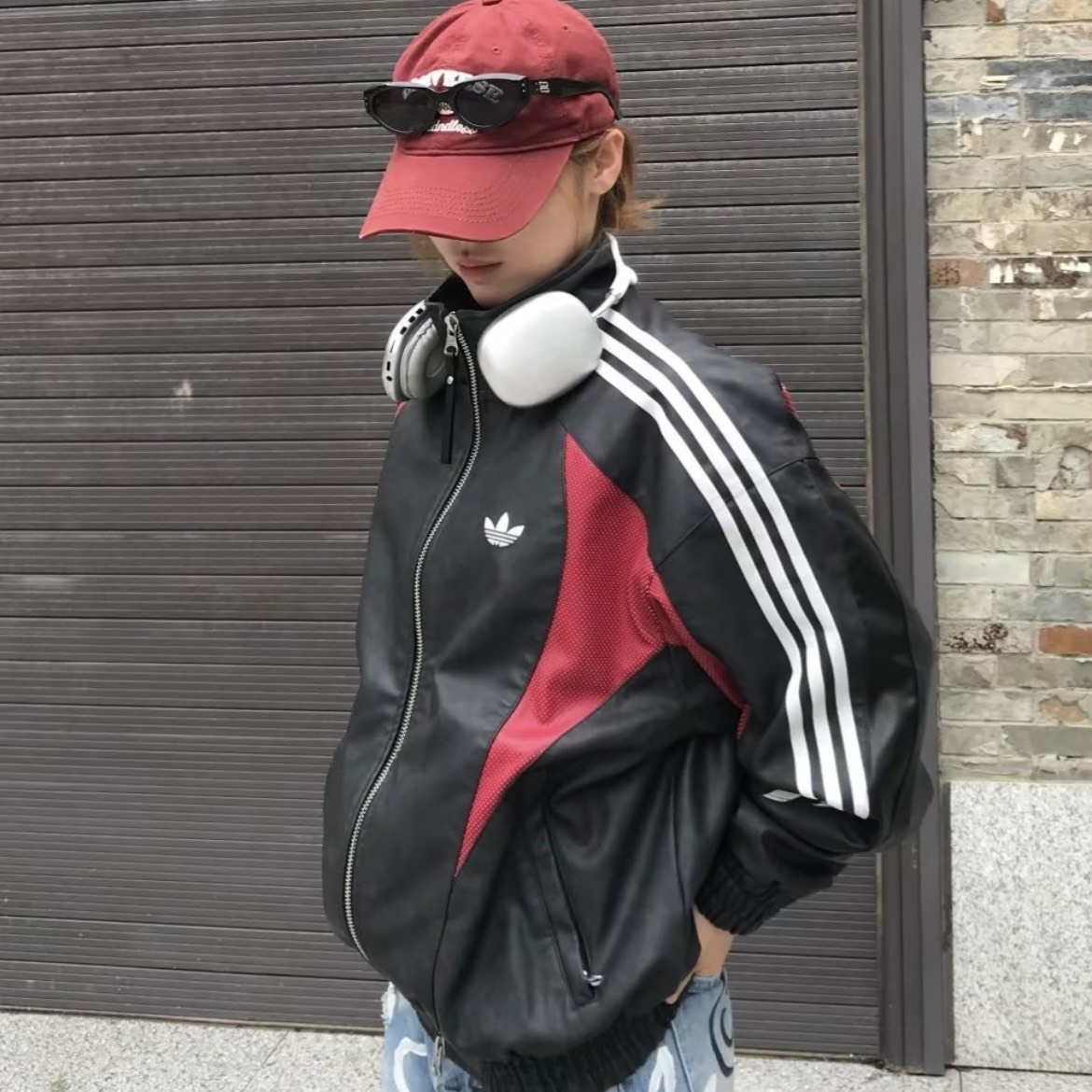 【代購】adidas Originals STREET M JACKET 運動寬鬆拼色立領外套