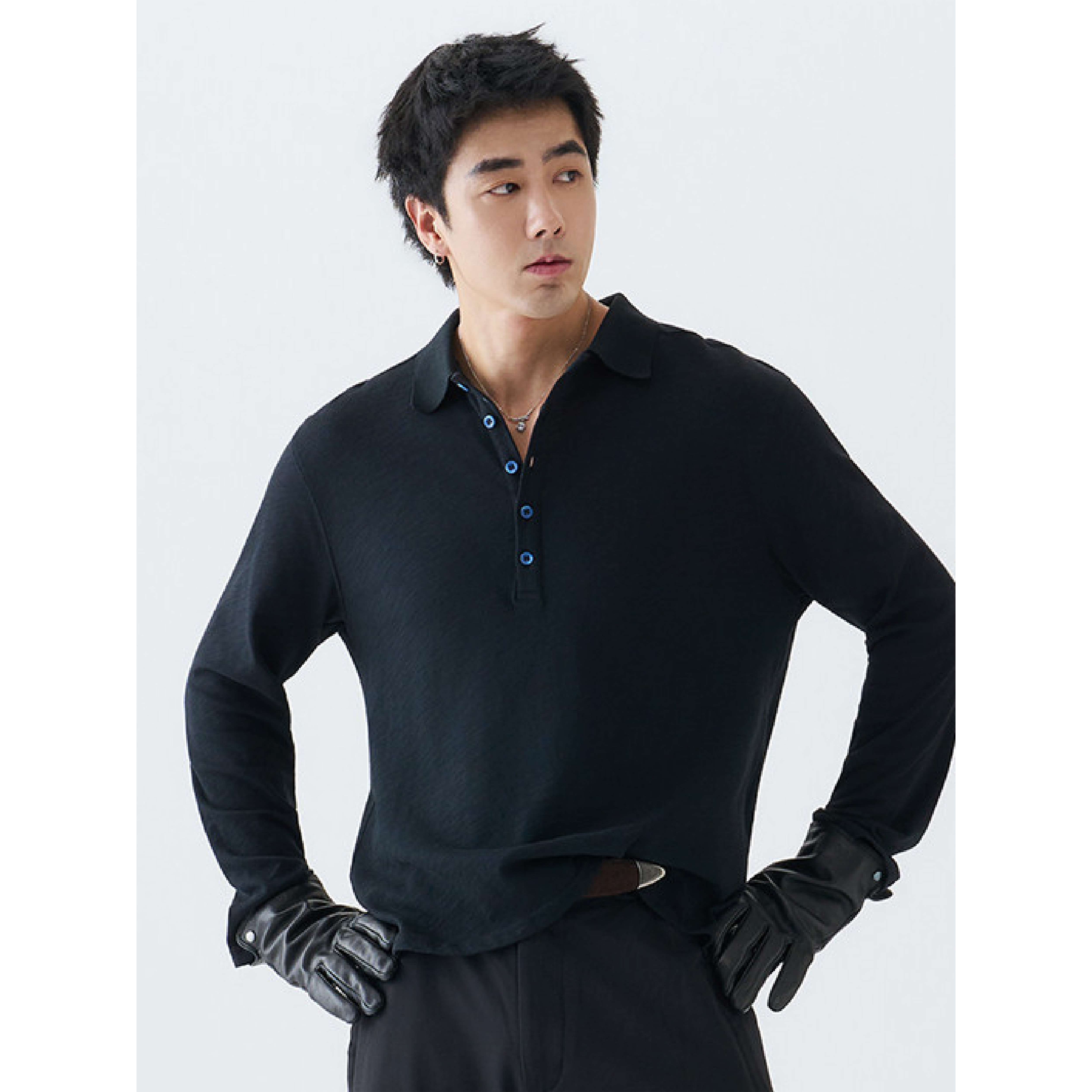 TANOXI Slub Cotton Polo Shirts 透氣 竹節棉 長袖Polo衫 [TNX-T473]