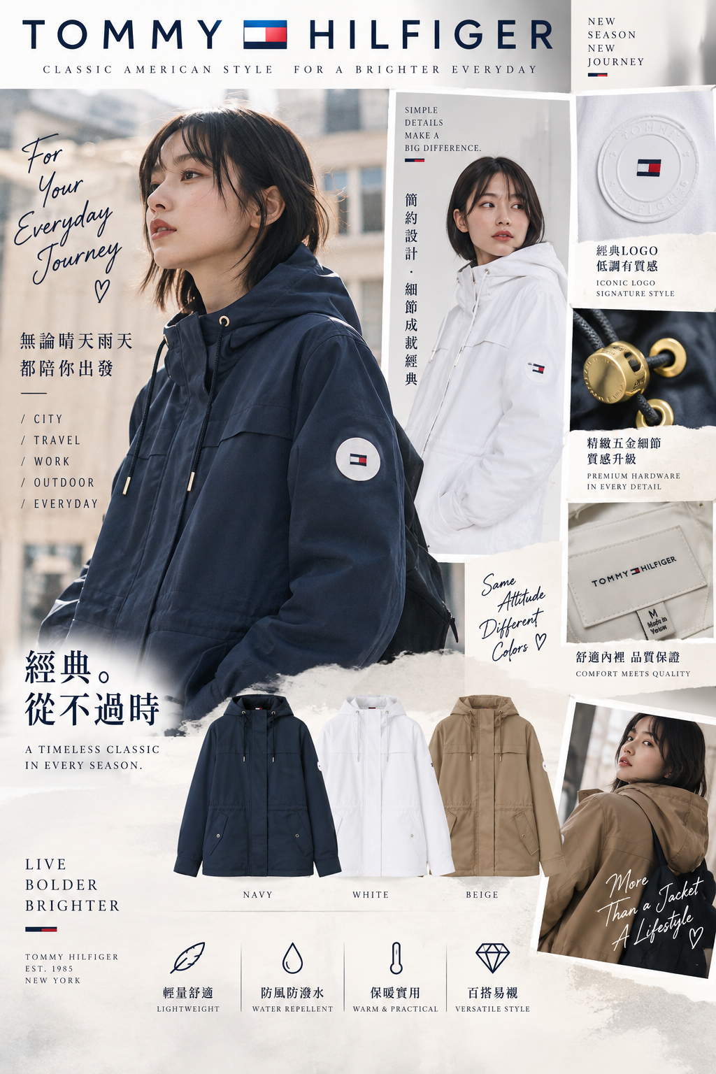 Tommy Hilfiger 女裝 Softshell 連帽外套