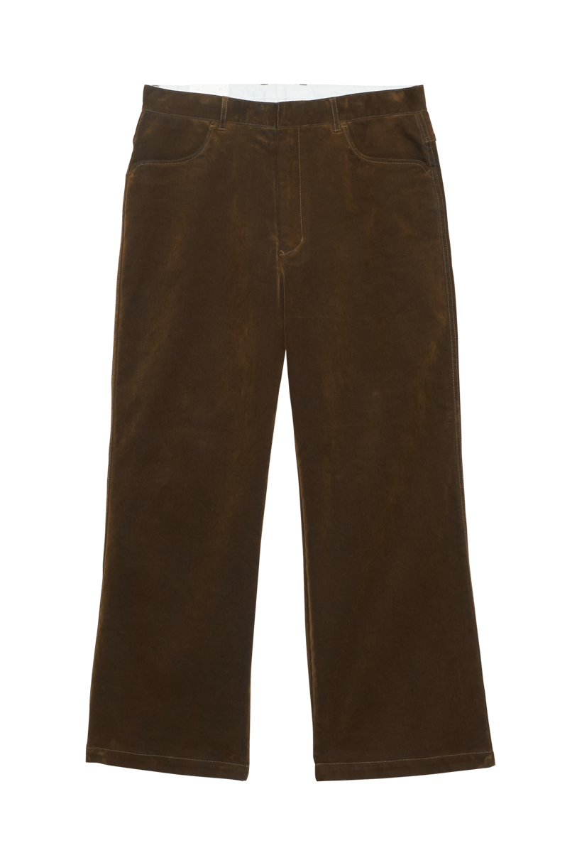 FARAH PIPEDSTEM SLACKS - FLOCKED DENIM