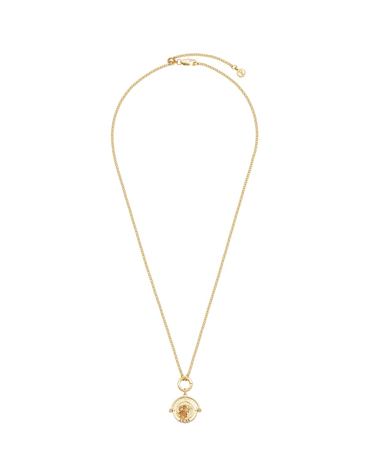 英國代購 -FABLE ENGLAND  白羊座 Aries Zodiac Spinner Necklace in Gold  21 March – 19 April