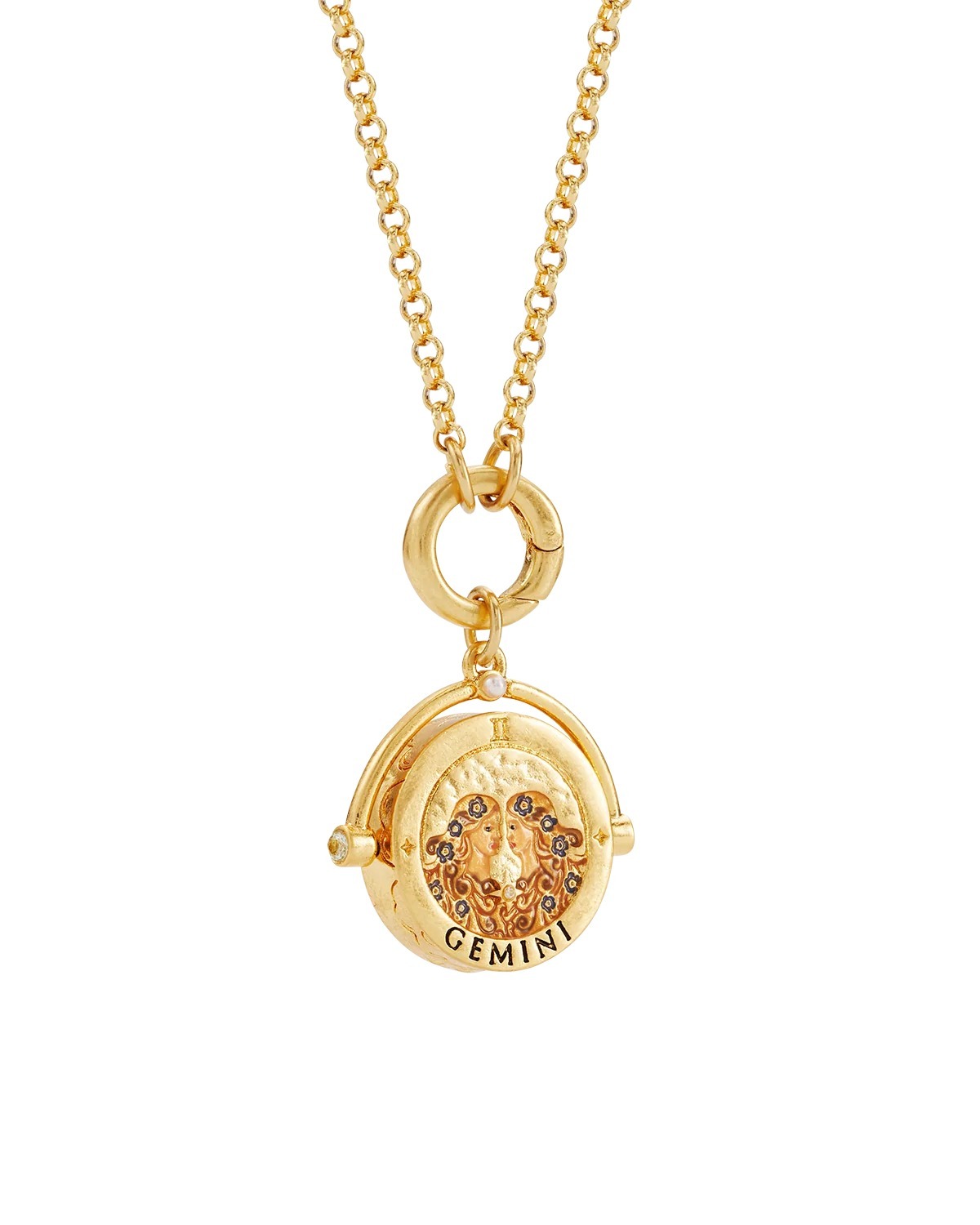 英國代購 -FABLE ENGLAND 雙子座 Gemini Zodiac Spinner Necklace in Gold  21 May – 20 June