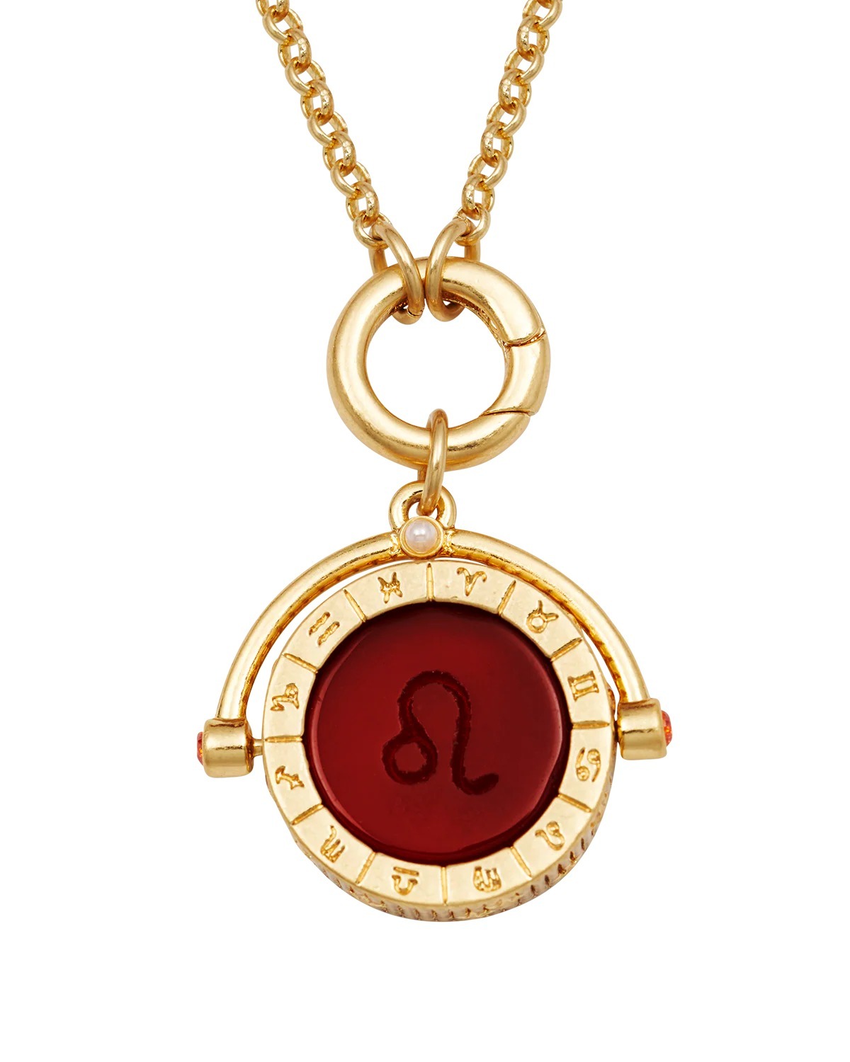 英國代購 FABLE ENGLAND 獅子座 Leo Zodiac Spinner Necklace in Gold 23 July – 22 August