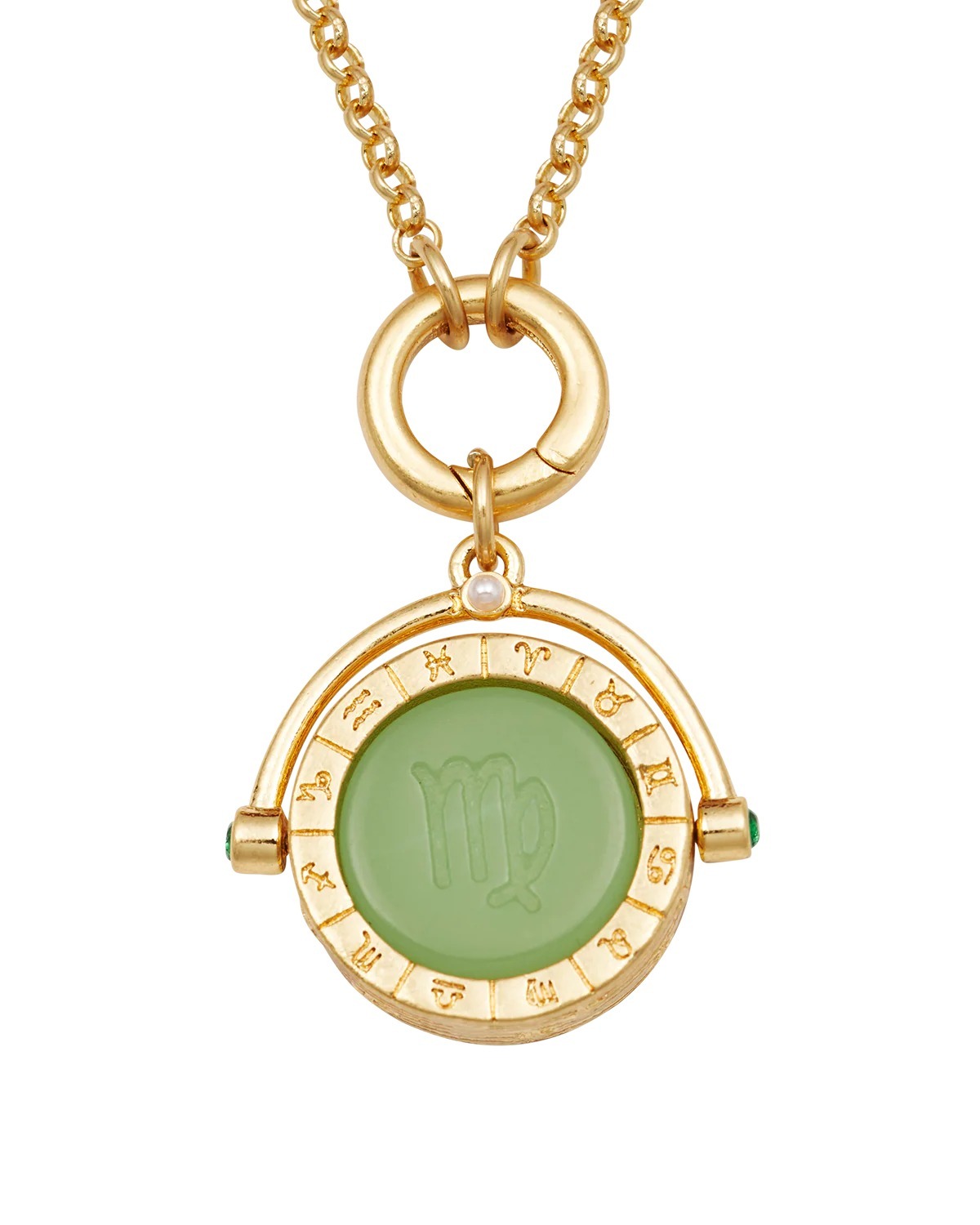 英國代購 FABLE ENGLAND  處女座  Virgo Zodiac Spinner Necklace in Gold 23 August – 22 September