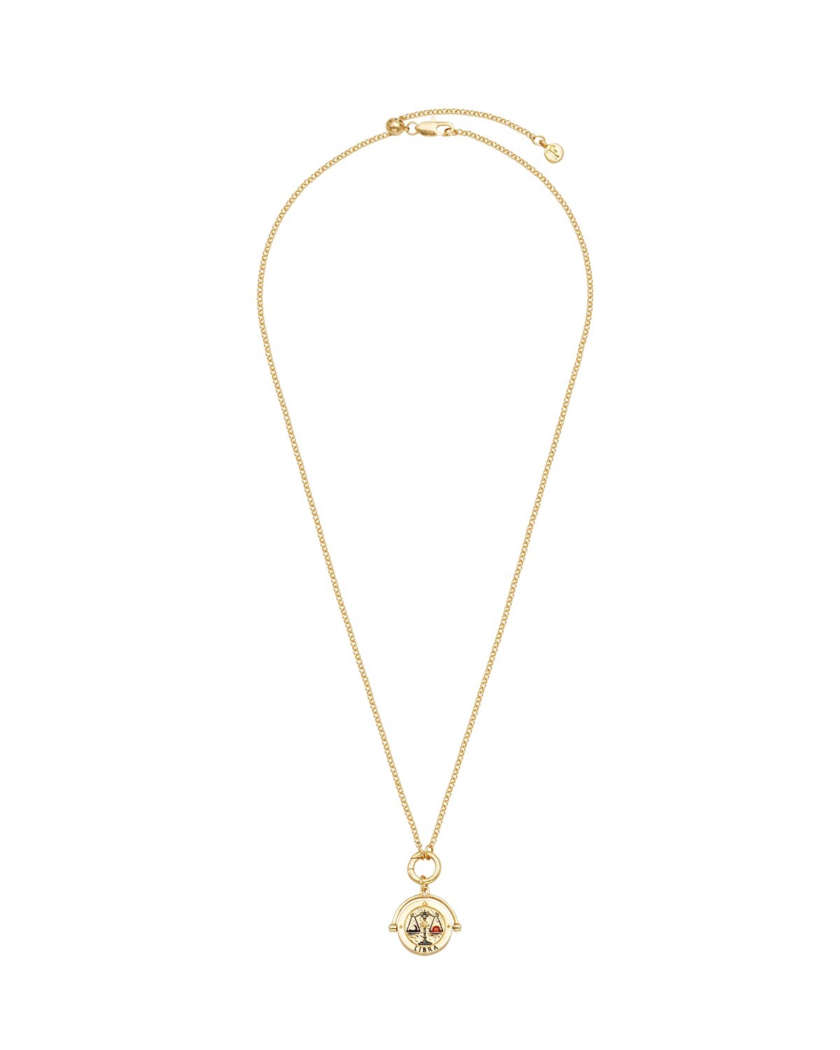 英國代購 FABLE ENGLAND 天秤座  Libra Zodiac Spinner Necklace in Gold 23 September – 22 October