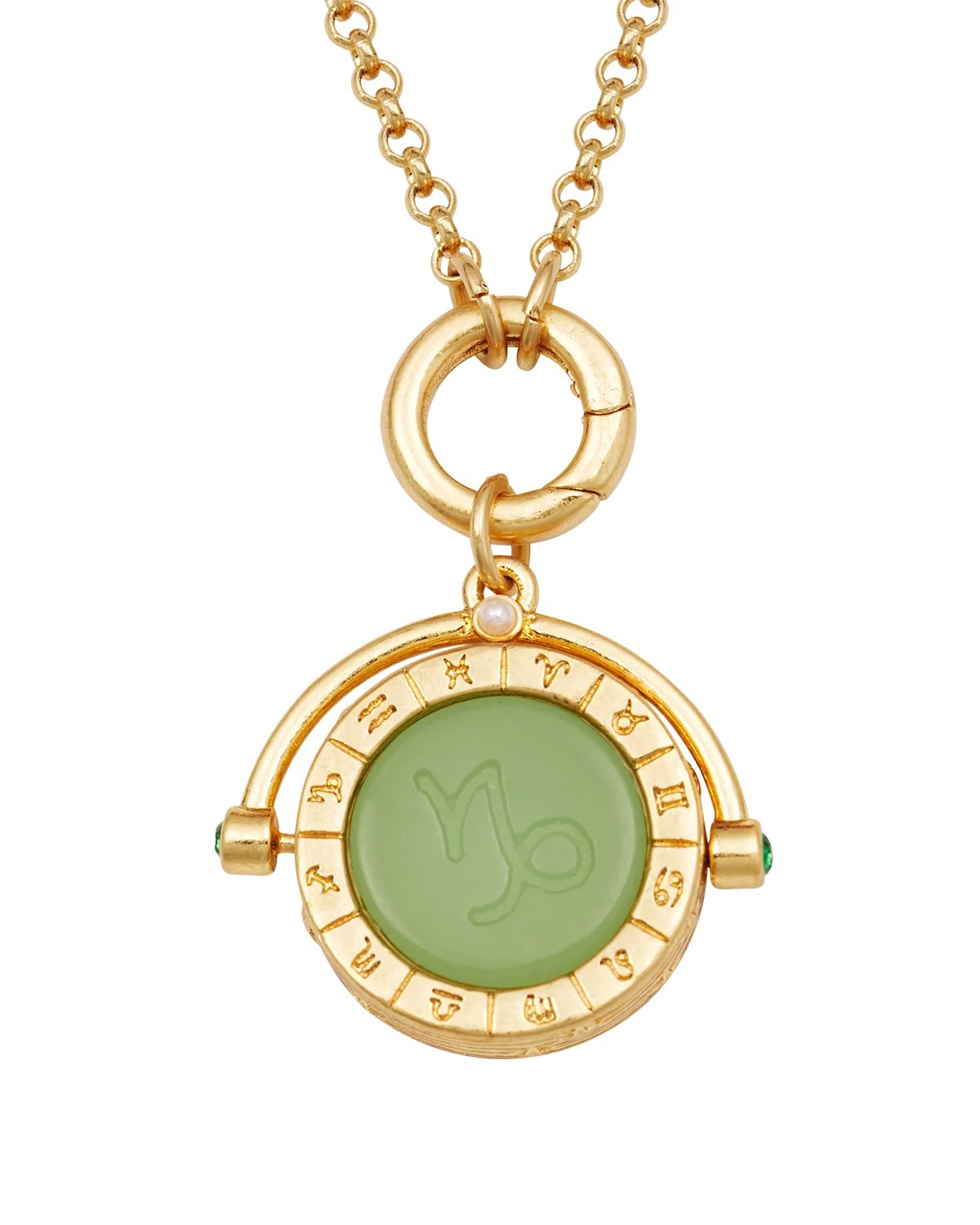 英國代購 FABLE ENGLAND 摩羯座 Capricorn Zodiac Spinner Necklace in Gold 22 December – 19 January