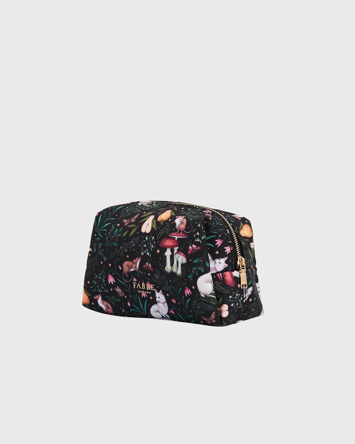 英國代購 FABLE ENGLAND Niva Print Cosmetic Pouch in Green