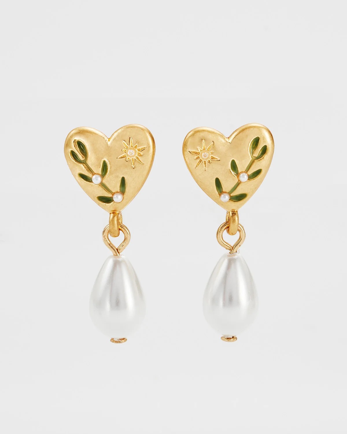 英國代購 FABLE ENGLAND Niva Mistletoe Pearl Earrings