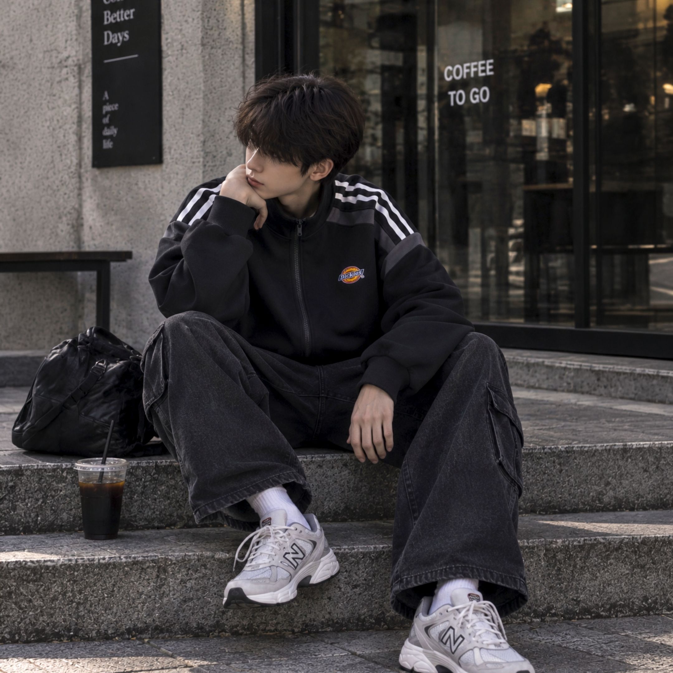 NICEDAY 服飾 代購 Dickies Logo 外套 簡約 夾克 灰 白 黑 秋冬 工裝 復古