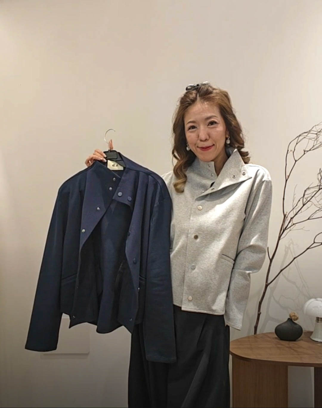💍K8259  ▶️立領排扣大外套 👉B:108cm L:60cm
