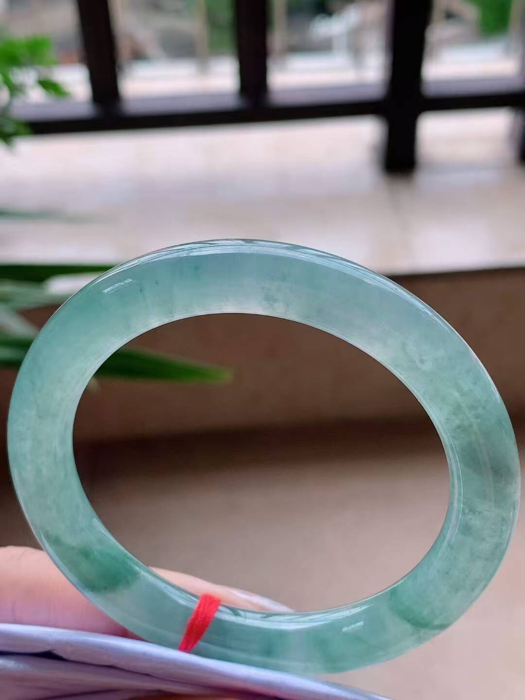 老種冰飄花翡翠圓條手鐲,天然翡翠A玉, 緬甸玉, Jade, Jadeite
