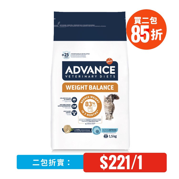 Advance⎜處方貓糧 – 減肥專用 1.5KG