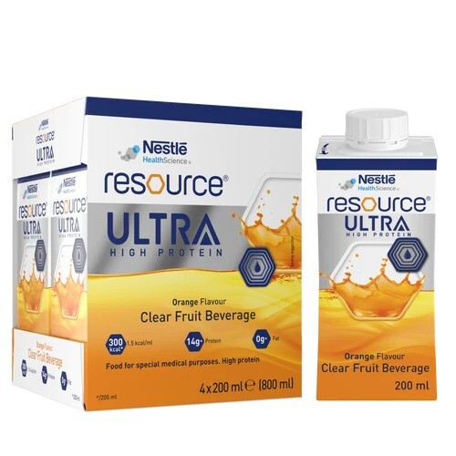 Nestle Resource Ultra Fruit Orange 200mL x 4