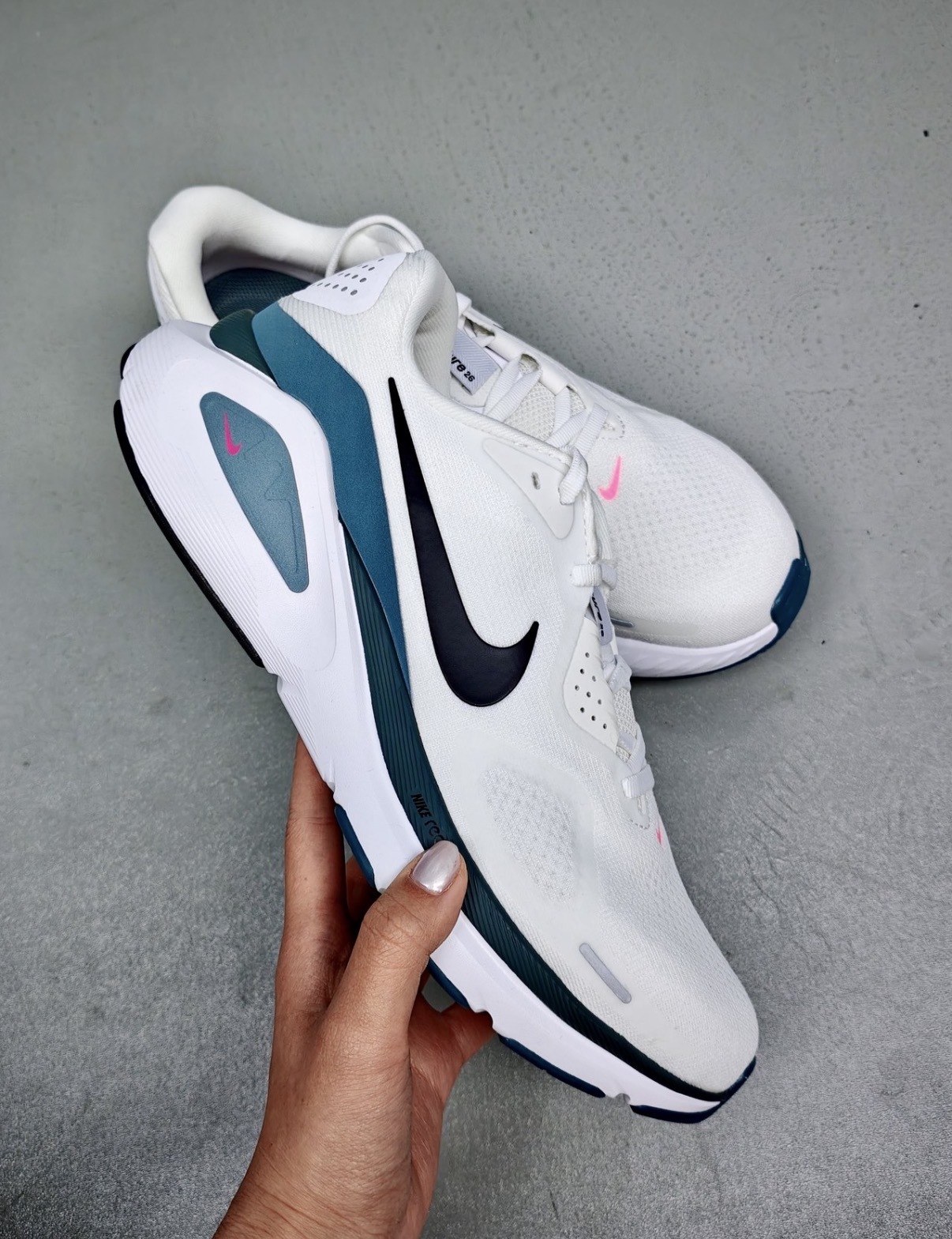 男鞋 NIKE STRUCTURE 26 白綠 緩震 網布 透氣 支撐 慢跑 運動鞋【HJ1102-115】