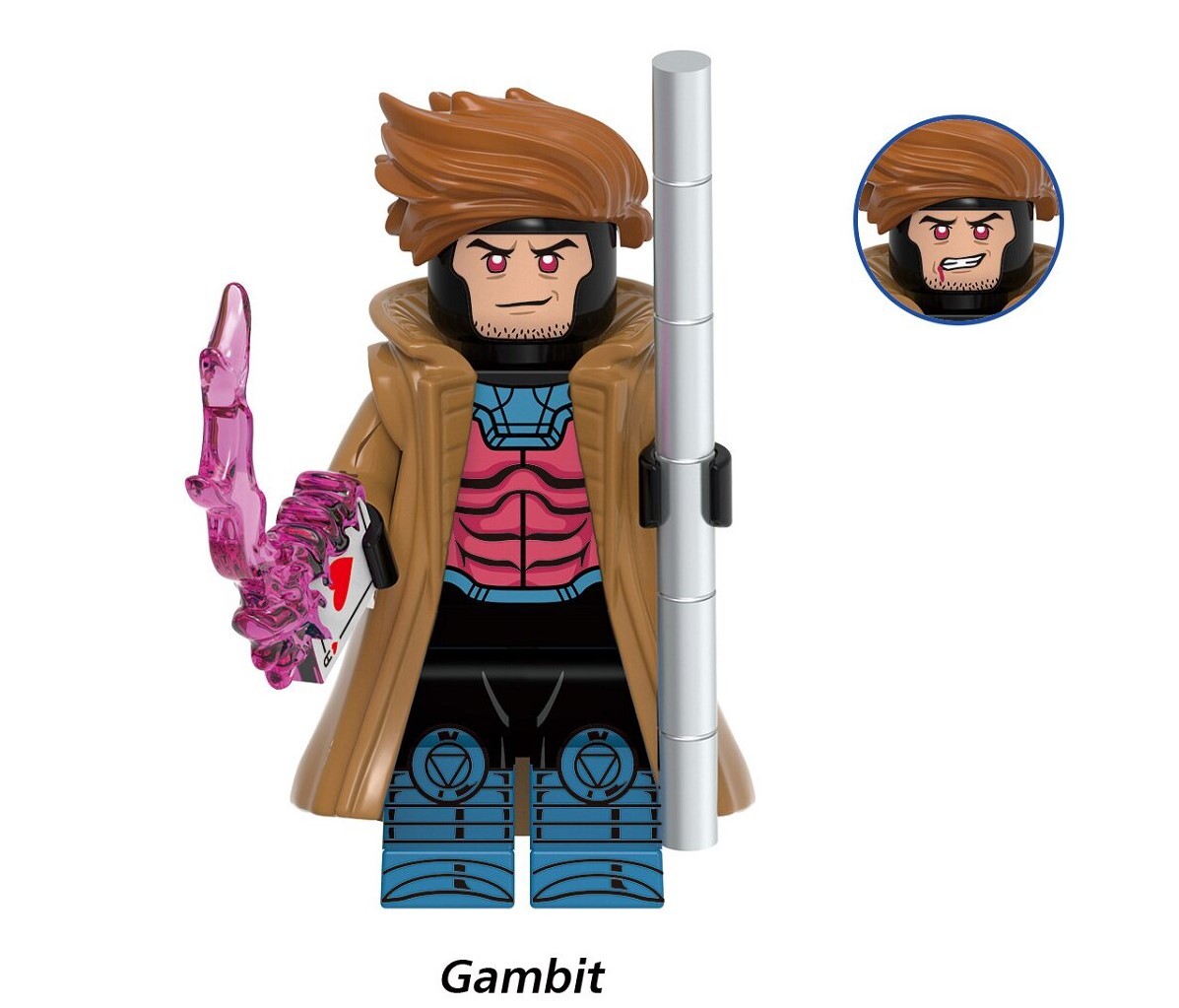 X-Men Gambit Custom Minifigures Fit Lego G0221 GH0944