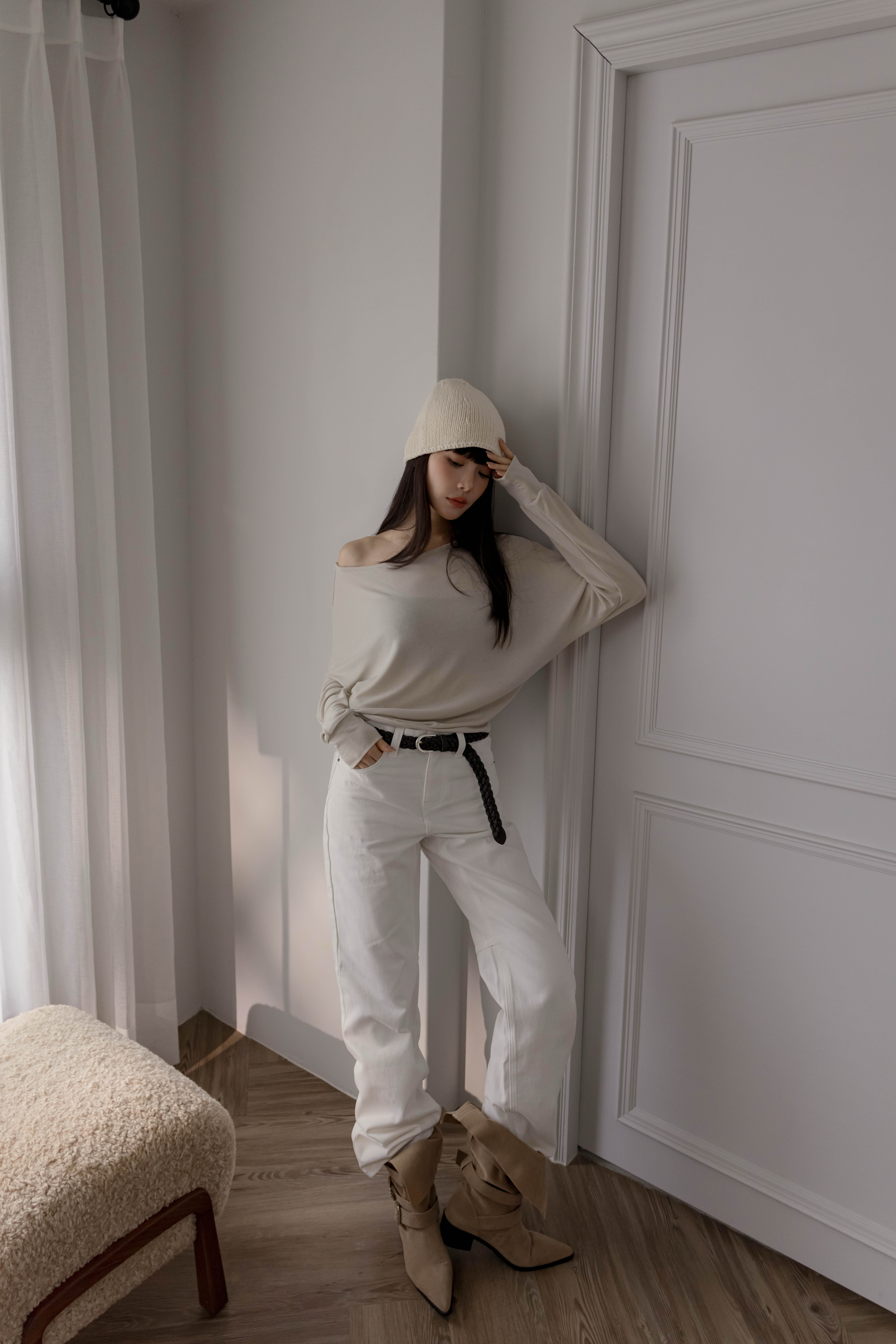 (預購)#AW28車線直筒牛仔褲