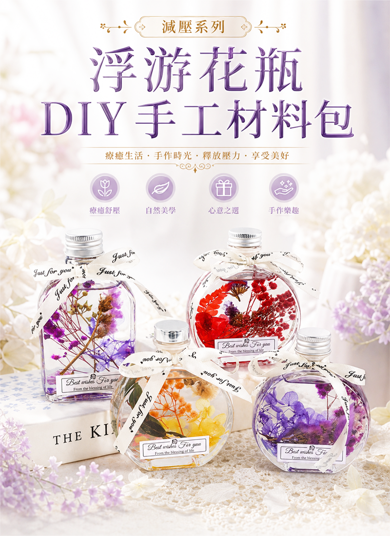 減壓系列 浮游花瓶DIY手工材料包 SF2671