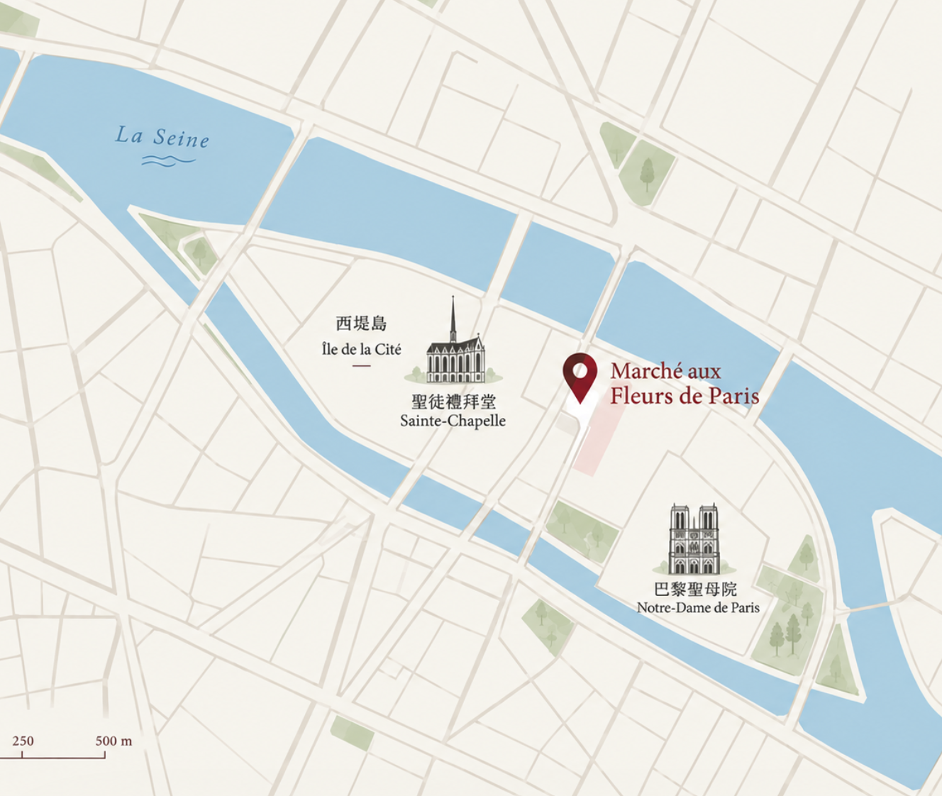 09伊麗莎白二世花市|Marché aux Fleurs Reine Elizabeth II|巴黎景點|巴黎自由行