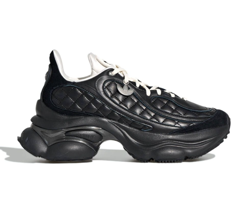 iSNEAKERS｜Adidas Ozvenuz W 女鞋 黑色 皮革 抓地力 增高 運動 休閒鞋 KJ3972