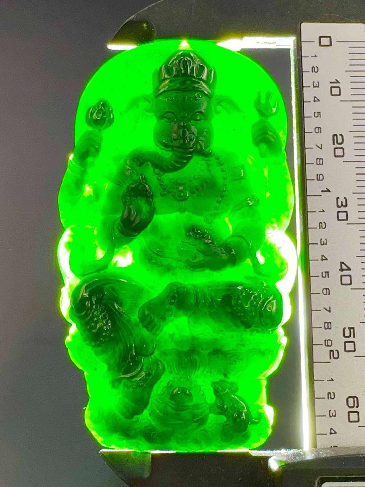 翡翠墨翠象財神,天然翡翠A玉, 緬甸玉, Jade, Jadeite
