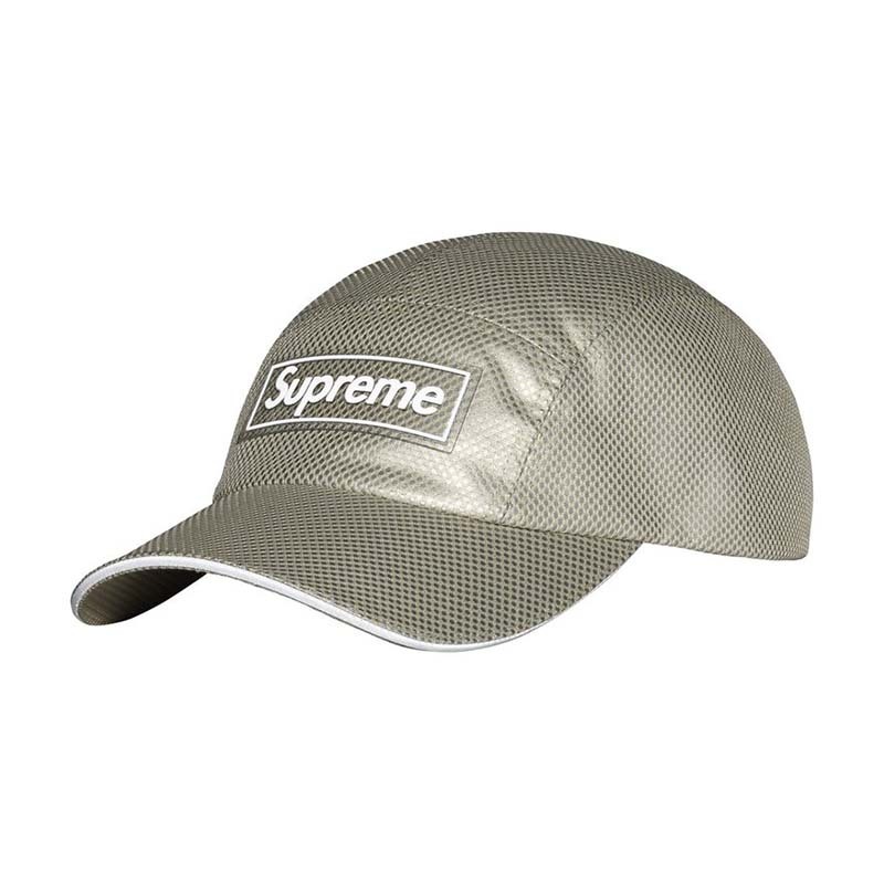 Supreme Metallic Mesh Camp Cap 金屬 反光 網帽 帽子 白色 FW26H16-OE [台灣現貨]