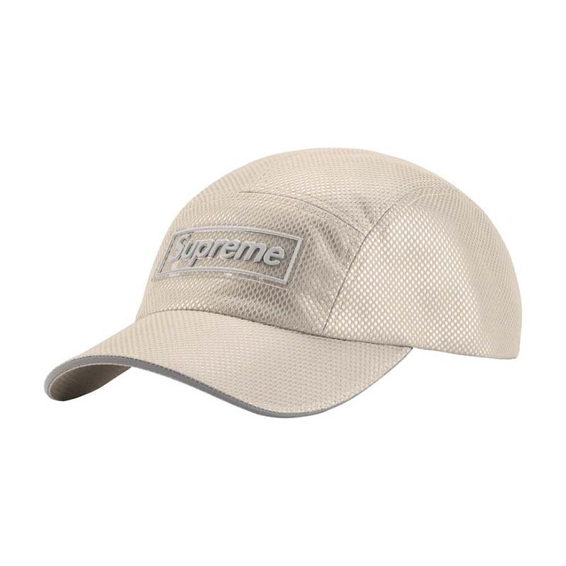 Supreme Metallic Mesh Camp Cap 金屬 反光 網帽 帽子 白色 FW26H16-OE [台灣現貨]