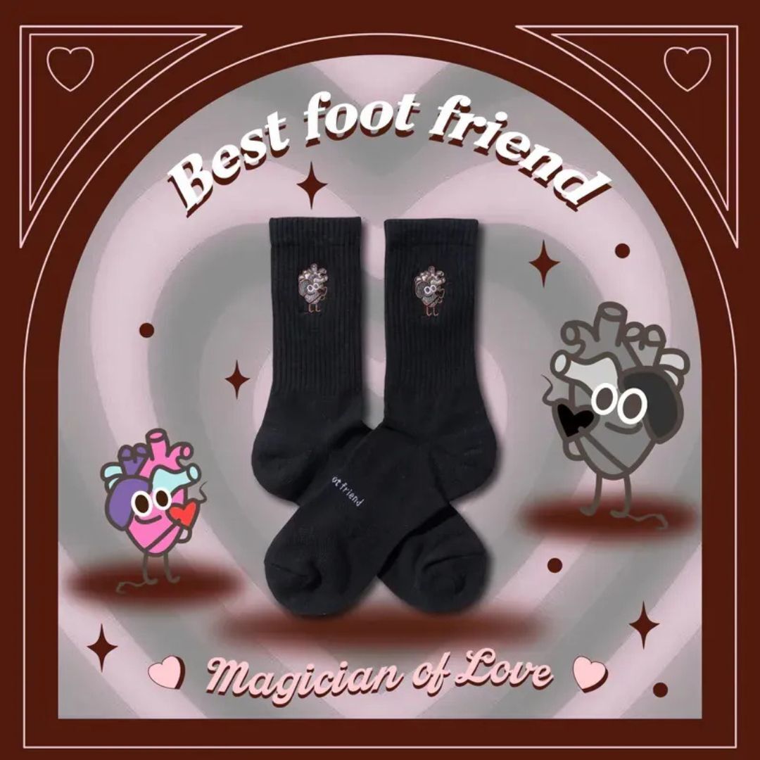 BFF Best foot friend Magician of Love 愛情魔法師 刺繡 中筒襪 長襪【BF24002】