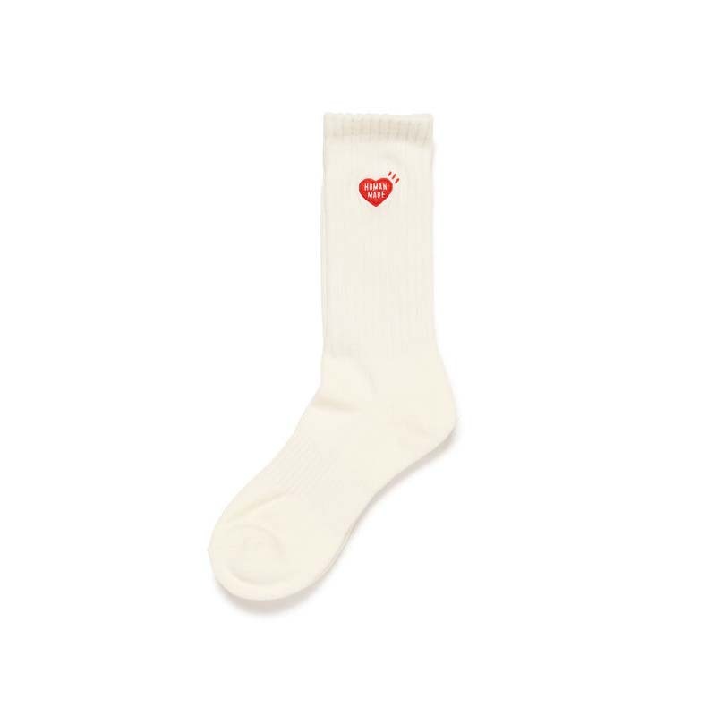 HUMAN MADE PILE SOCKS WHITE 襪子 長襪 愛心 白色 HM00GD008-WE [台灣現貨]