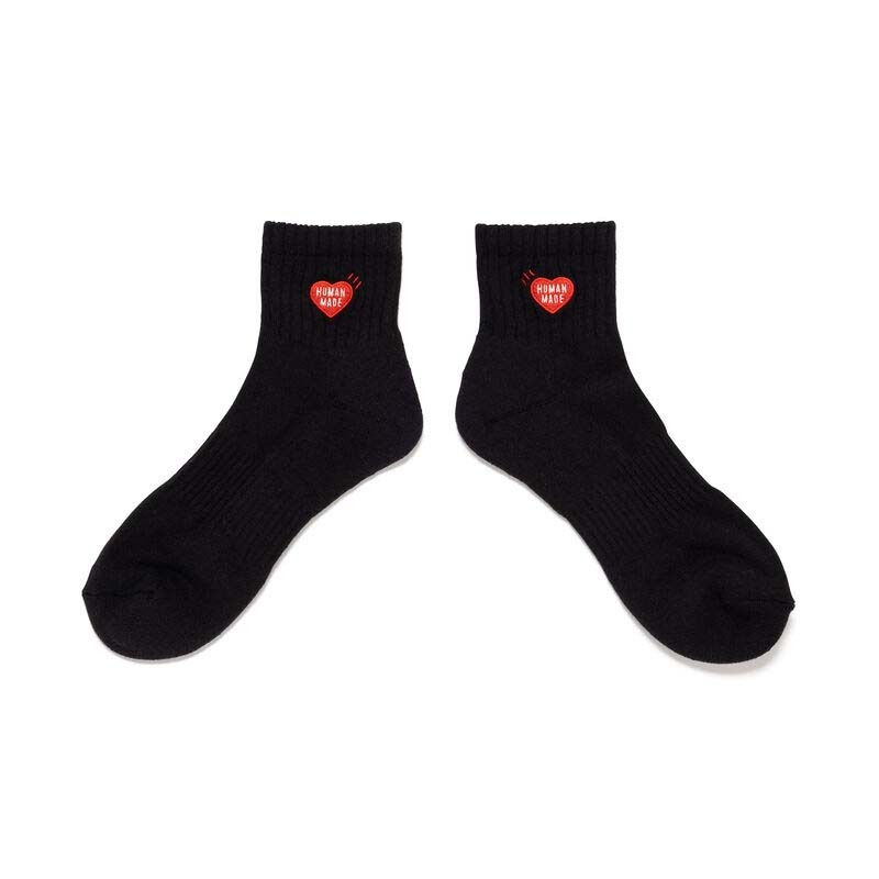 HUMAN MADE PILE SHORT SOCKS 襪子 短襪 愛心 黑色 HM00GD009-BK [台灣現貨]
