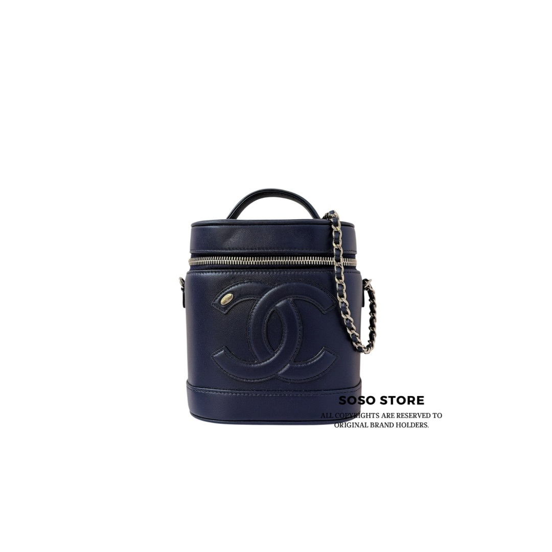 Chanel CC Mania Vanity Case - Navy / GHW
