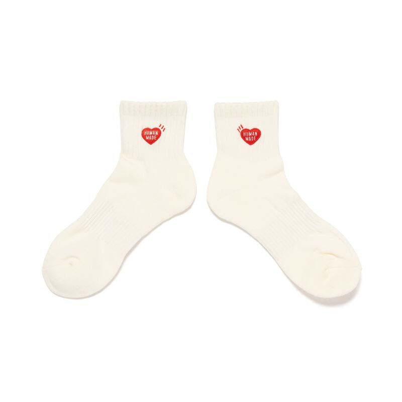 HUMAN MADE PILE SHORT SOCKS 襪子 短襪 愛心 白色 HM00GD009-WE [台灣現貨]