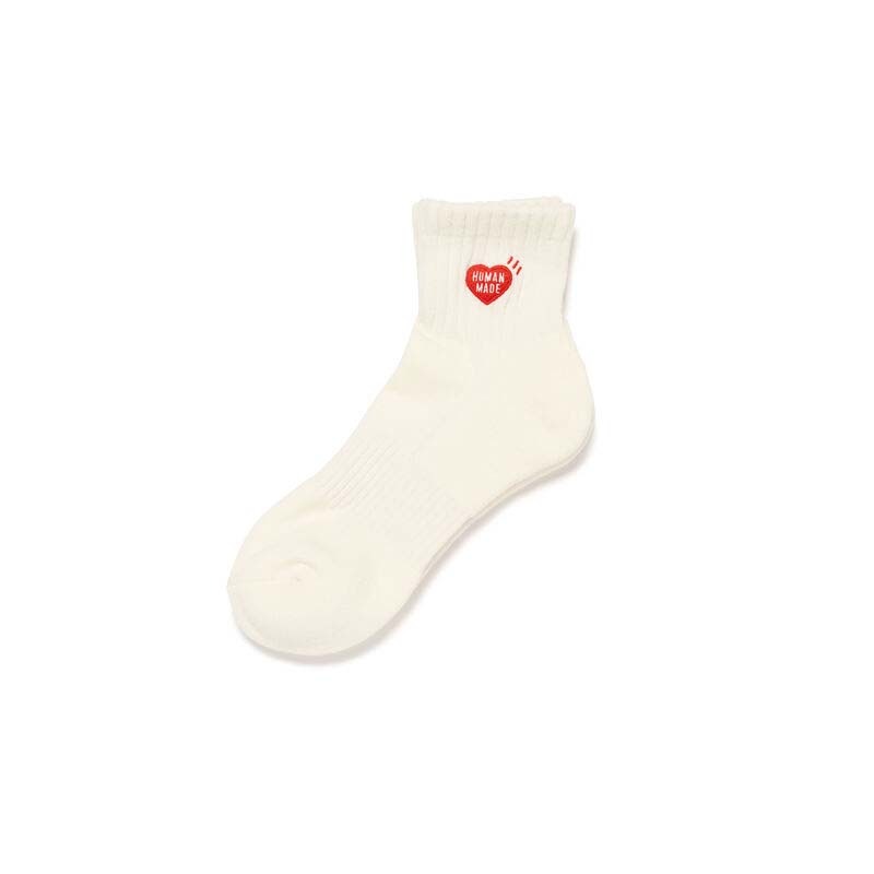 HUMAN MADE PILE SHORT SOCKS 襪子 短襪 愛心 白色 HM00GD009-WE [台灣現貨]