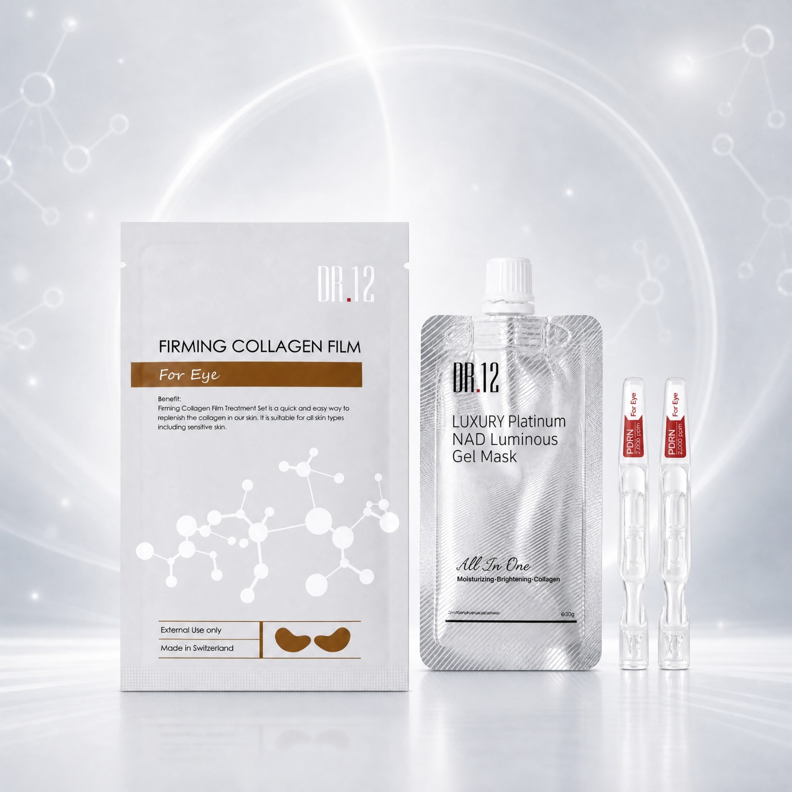 H1) 10M 水光彈急救 HOME FACIAL (眼)【水光彈精華面膜30ml*1, 填充水光膠原貼(Eye)*1, 肌底液*2支】
